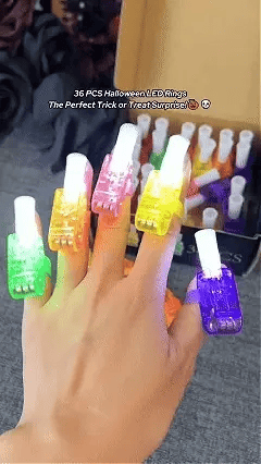π₯ Last Day 50% OFF β 36PCS Spooky Halloween Pattern Finger Projector Lights Party Favors & Spooky Funπ